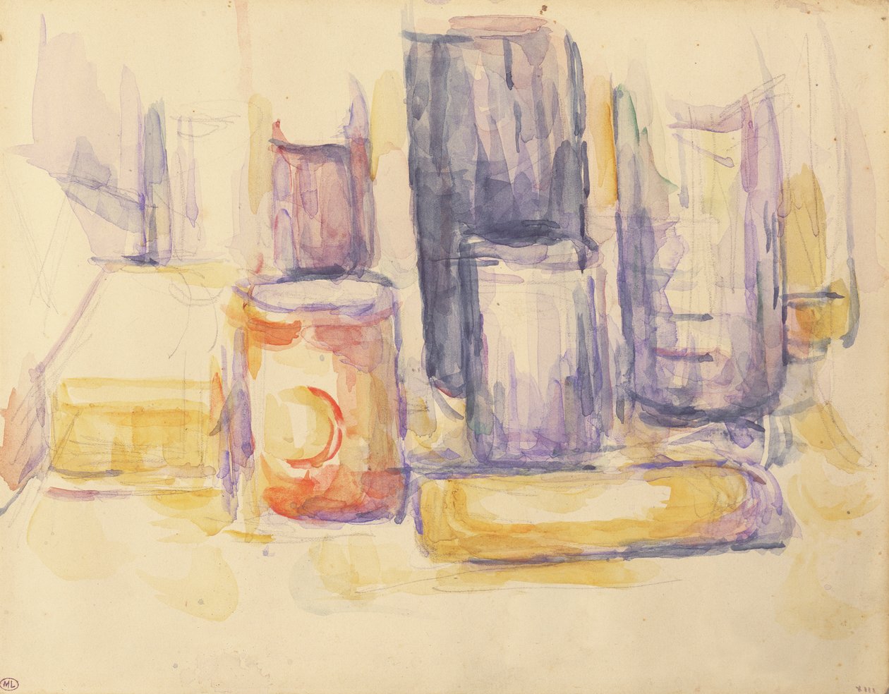 Mesa de cozinha: potes e garrafas de Paul Cézanne