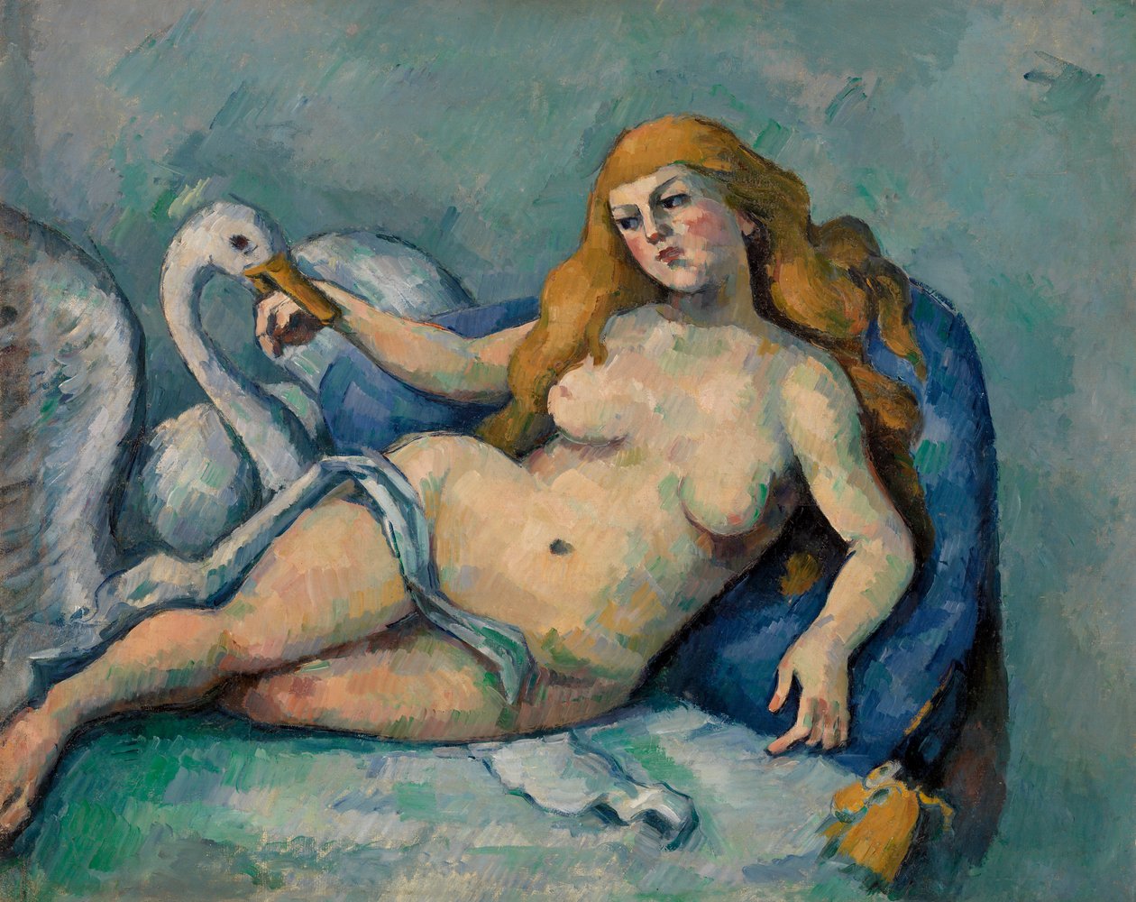 Leda e o Cisne, c.1880 (óleo sobre tela) de Paul Cézanne