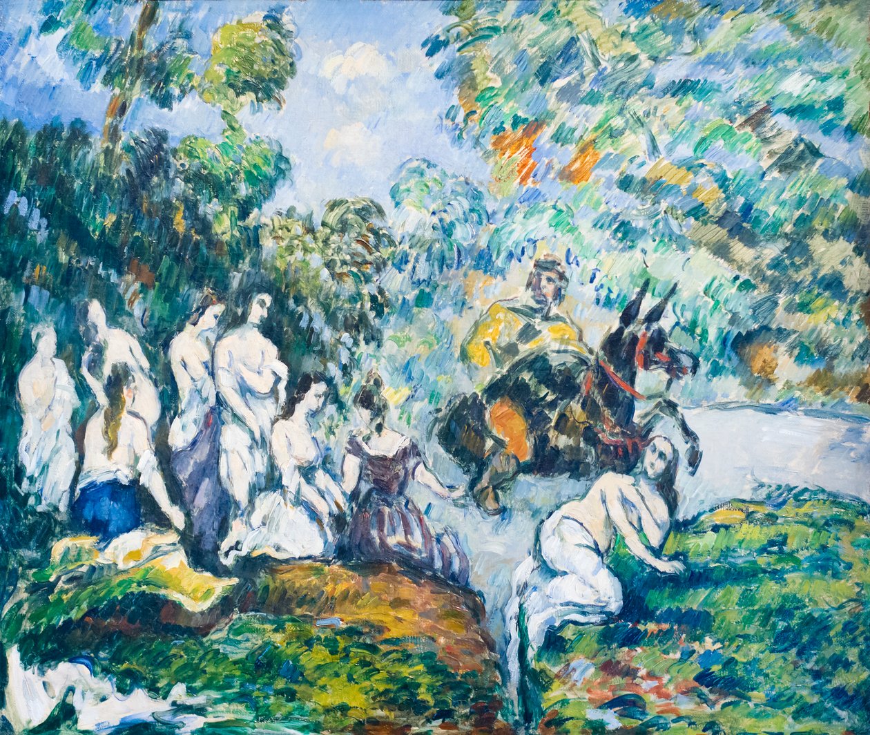 Cena lendária ou Sancho na água, c. 1878 (óleo sobre tela) de Paul Cézanne