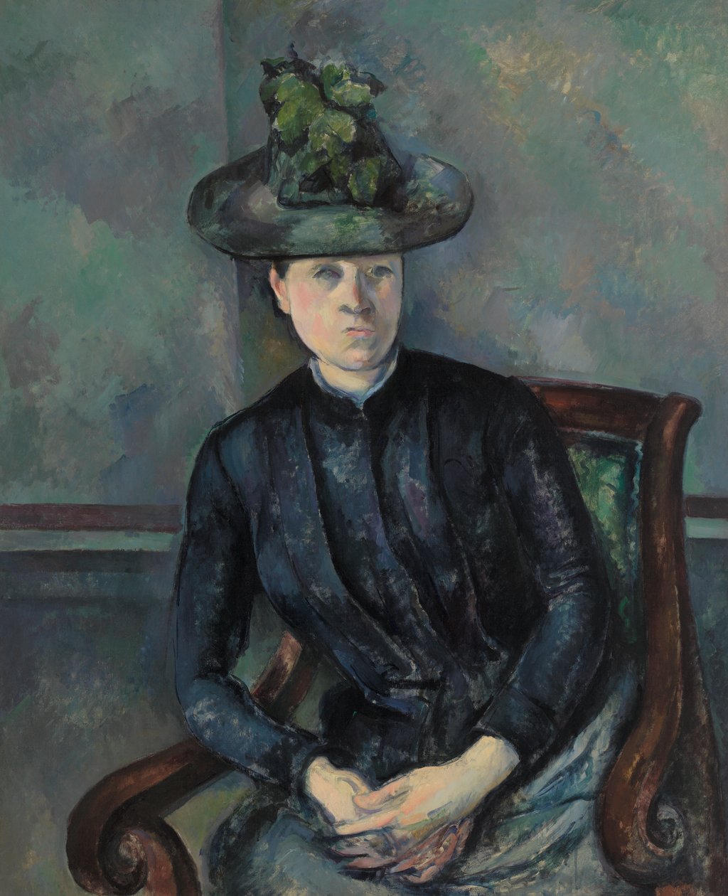 Madame Cézanne com chapéu verde de Paul Cézanne