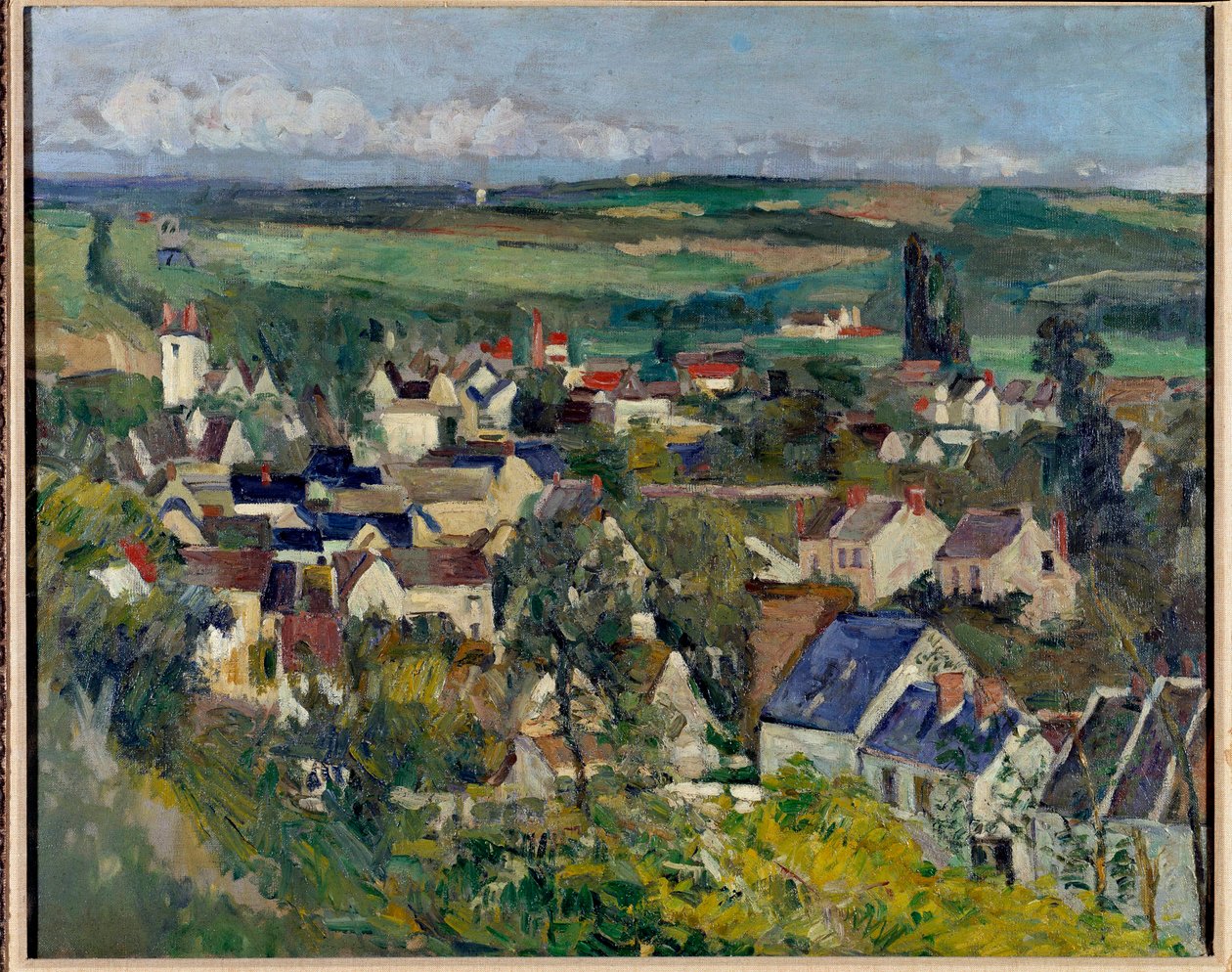 Vista panorâmica de Auvers-sur-Oise de Paul Cézanne
