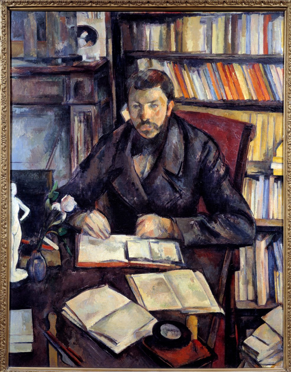 Retrato de Gustave Geffroy (1855-1926) Escritor Pintura de Paul Cezanne (1839-1906) 1895 Sol. 1,16 x 0,89 m Paris, musee d