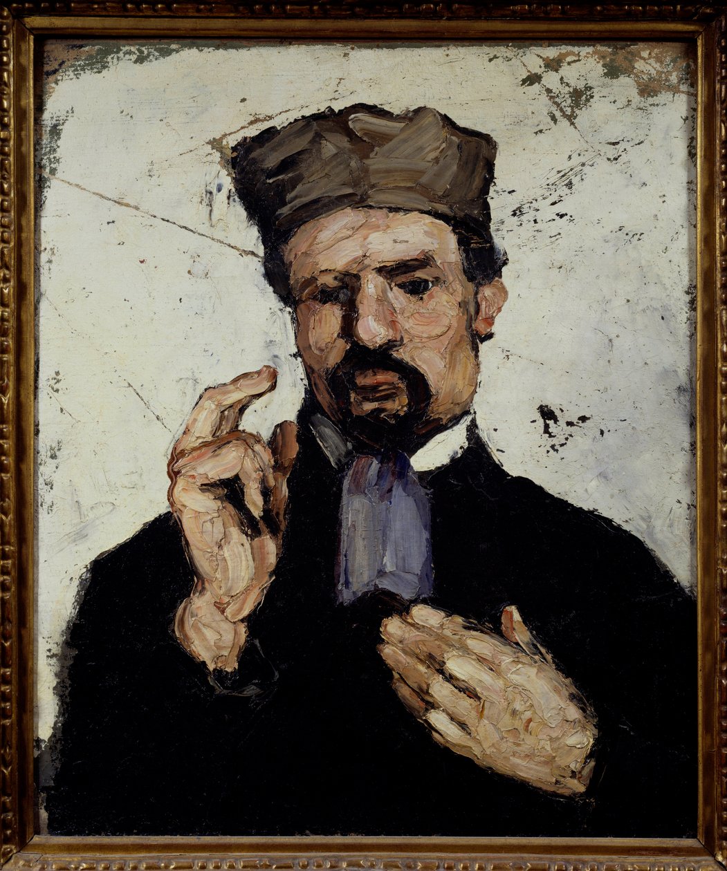Retrato do Tio Dominique em Pintura de Paul Cezanne (1839-1906) 1866 Sun. 0,65x0,54 m Paris, musee d