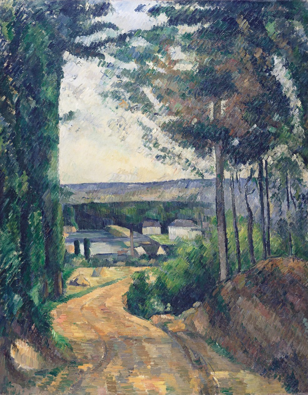 Estrada que conduz ao lago de Paul Cézanne