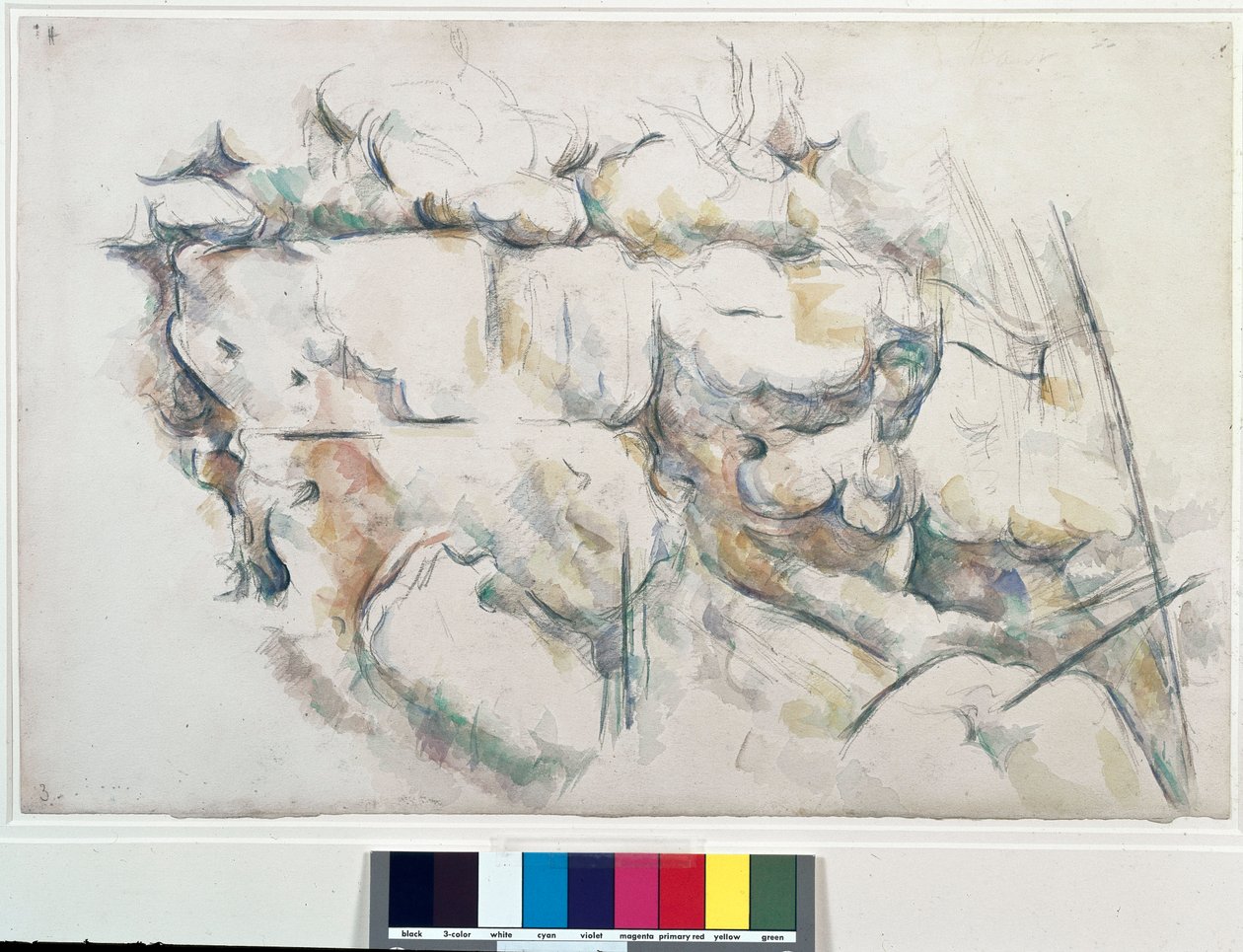 Pedras para Chateau Noir (Chateau-Noir). Pintura de Paul Cezanne (1839-1906) de Paul Cézanne