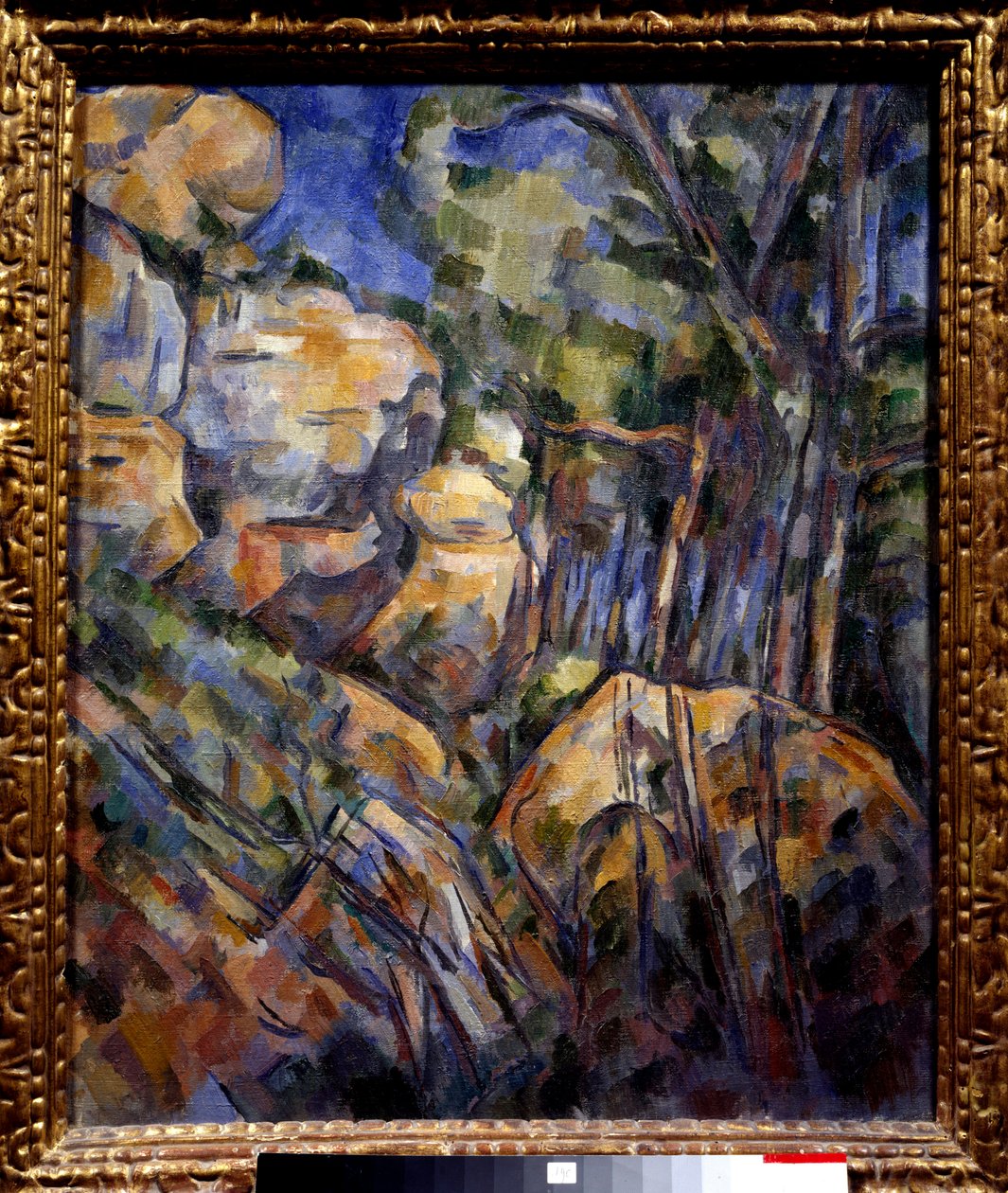 Rocha perto das grutas acima do castelo preto Pintura de Paul Cezanne (1839-1906) 1904 Sol. 0,65x0,54 m Paris, musee d
