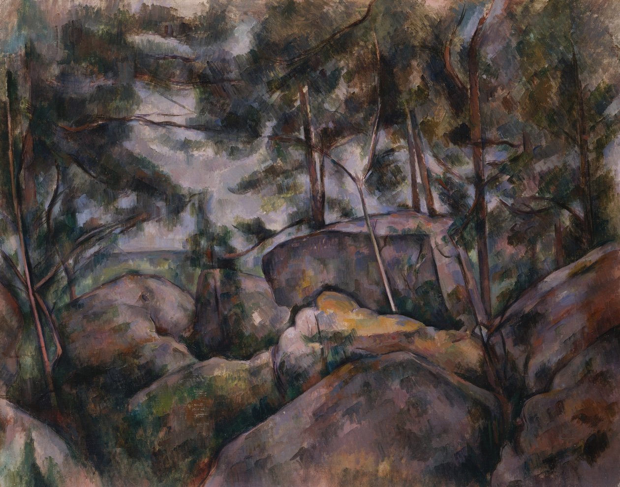 Rochas na Floresta de Paul Cézanne