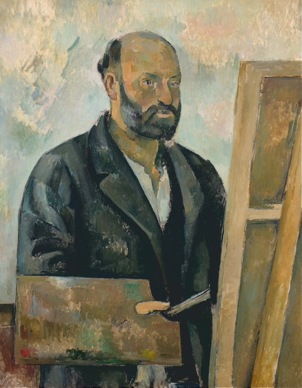 Autorretrato com paleta, c.1890 (óleo sobre tela) de Paul Cézanne