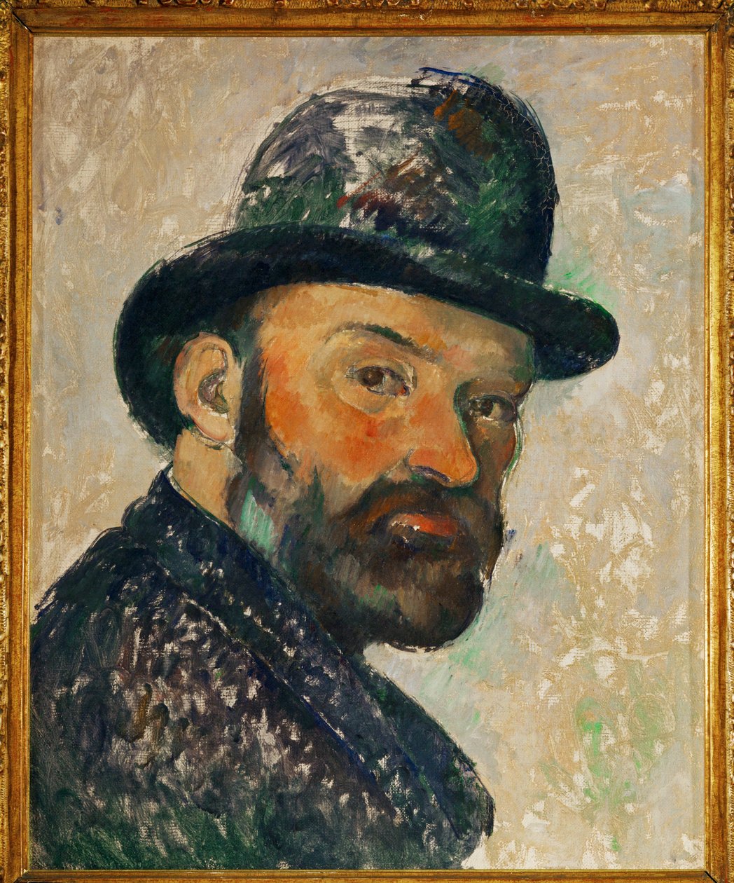 Autorretrato com chapéu-coco de Paul Cézanne