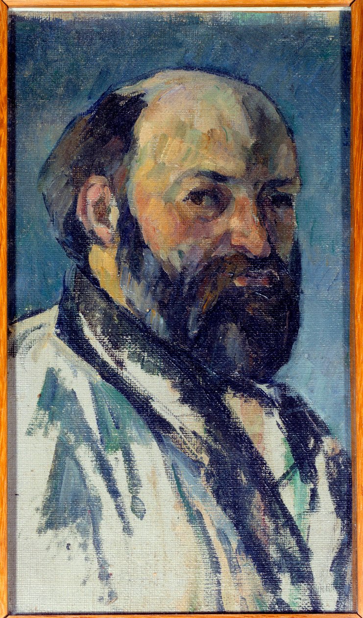 Auto-Retrato Pintura de Paul Cezanne (1839-1906) 1877 Sol. 0,25x0,14 m Paris, Musee d