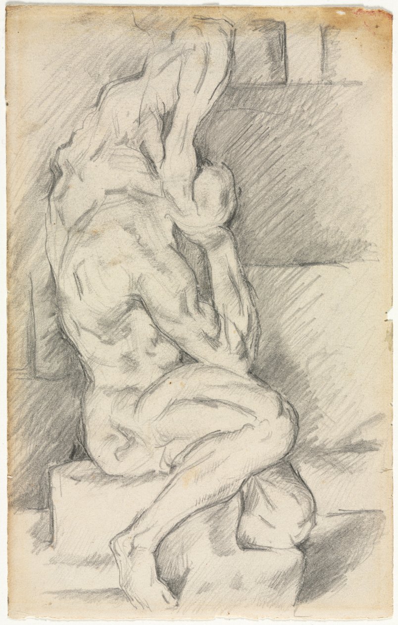 Esboço de Escultura Anatômica (reto) de Paul Cézanne