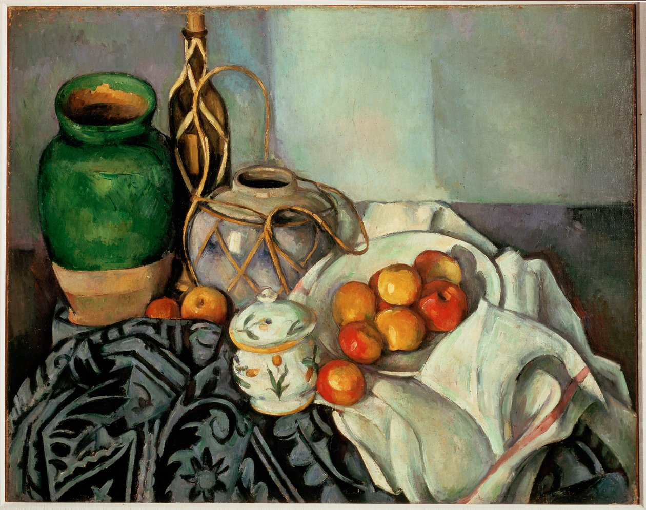Natureza-morta com maçãs (óleo sobre tela) de Paul Cezanne