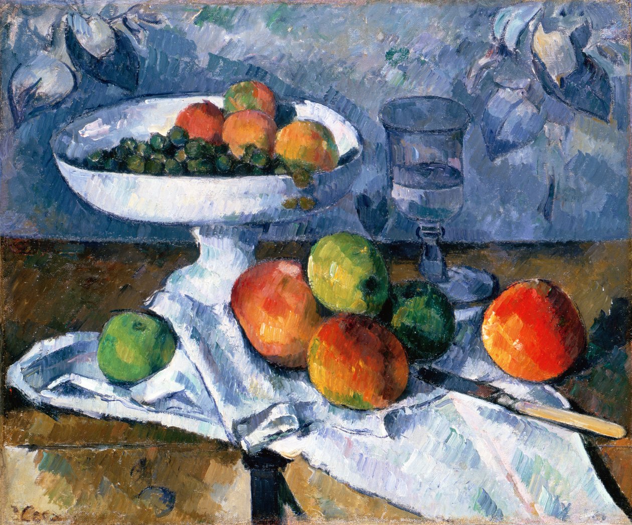 Natureza morta com prato de frutas de Paul Cézanne