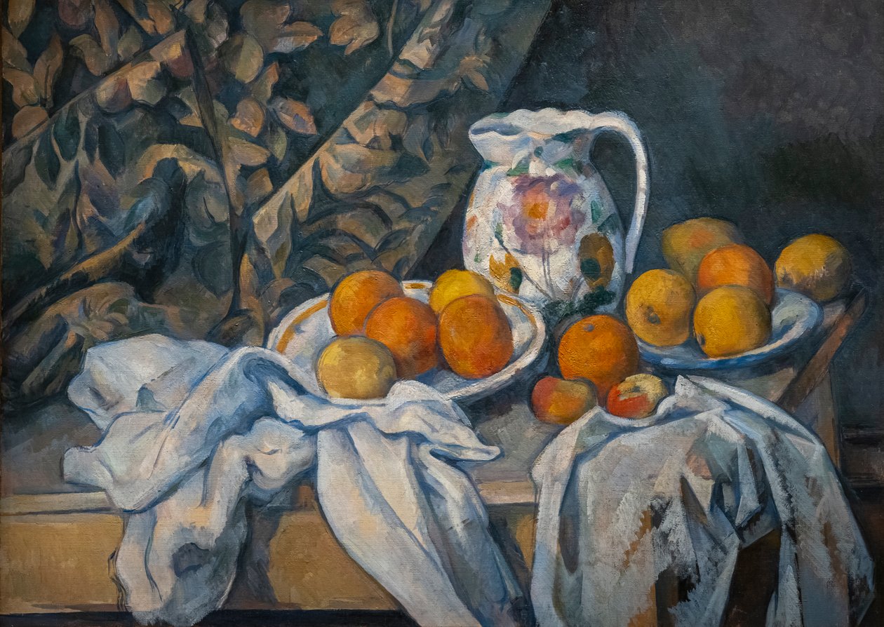 Natureza Morta com uma Cortina de Paul Cézanne