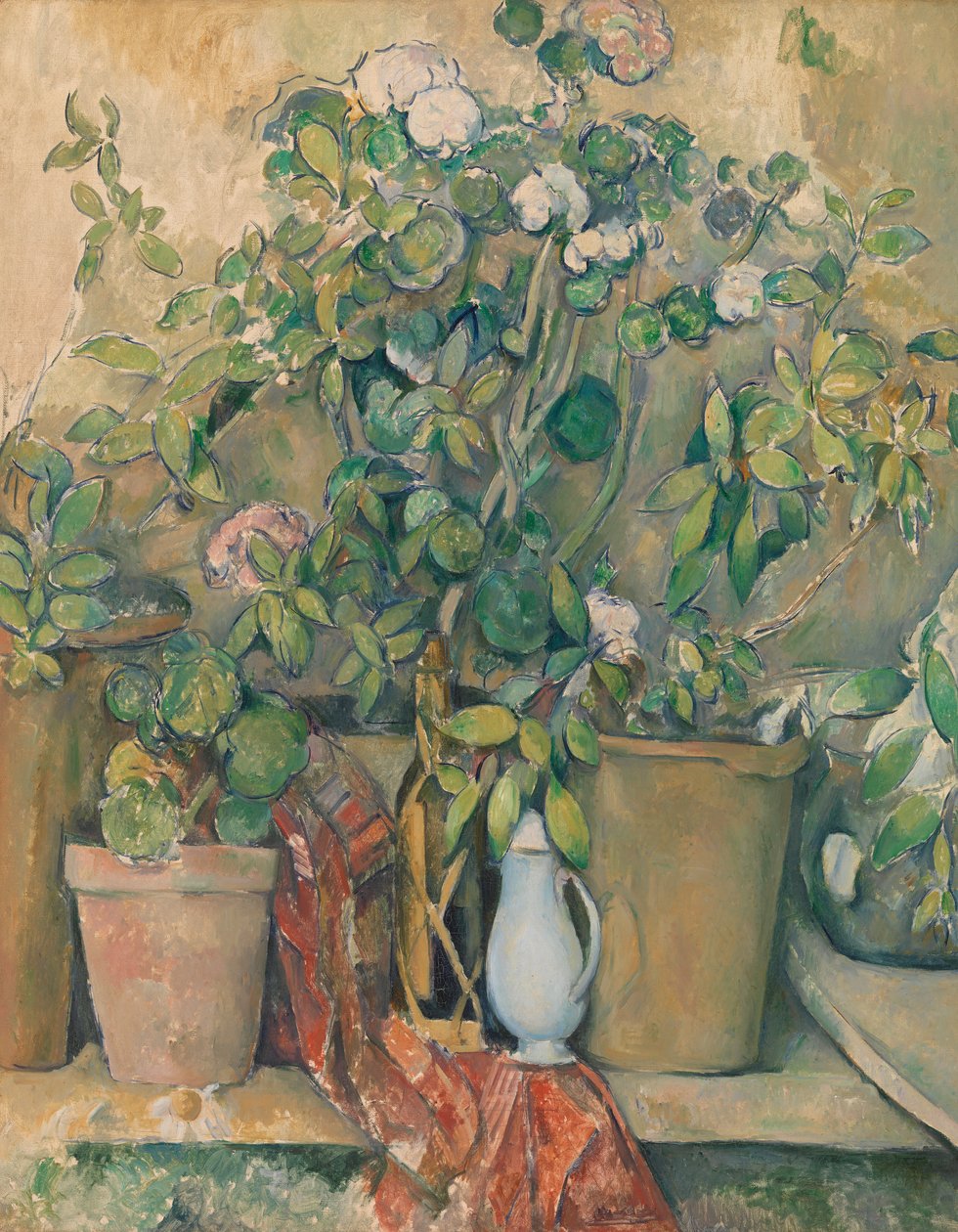 Vasos e flores de terracota de Paul Cézanne