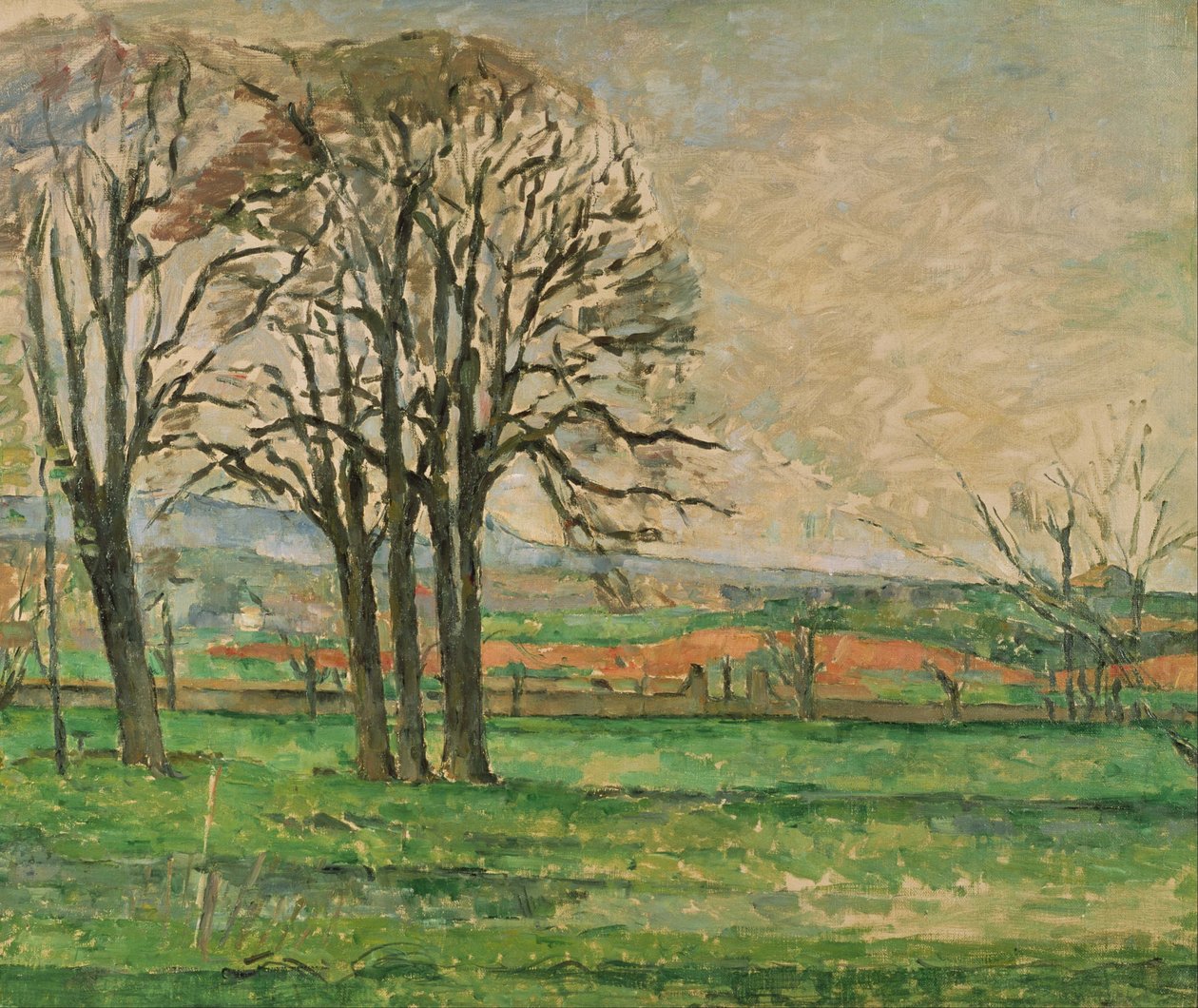 As árvores sem folhas no Jas de Bouffan  de Paul Cézanne
