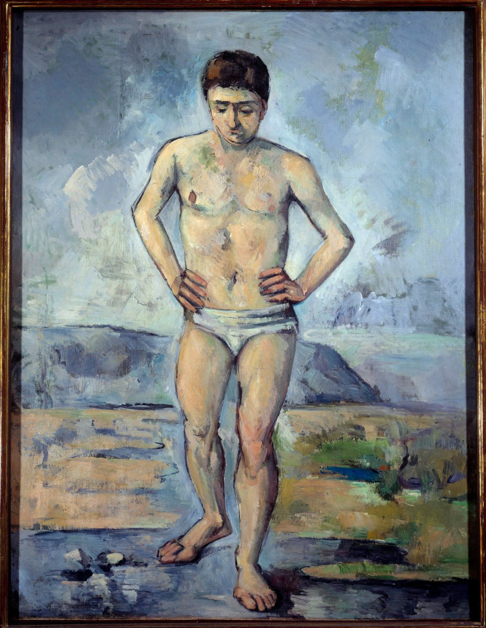 The Bather Painting de Paul Cezanne (1839-1906) 1885 Sun. 1,27x0,96 m Nova Iorque, museu de arte moderna. de Paul Cézanne