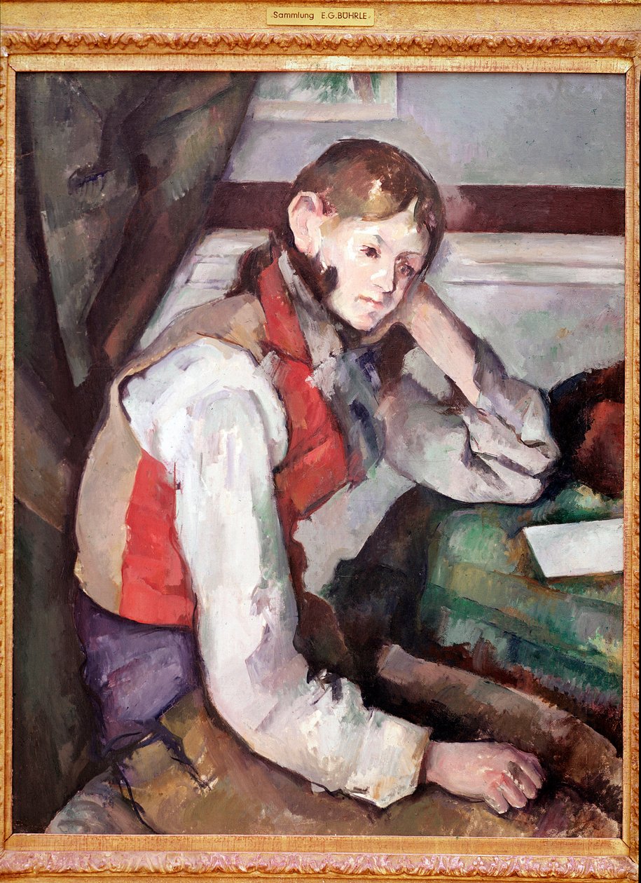 O Rapaz de Colete Vermelho, ou O Rapaz de Colete Vermelho de Paul Cézanne