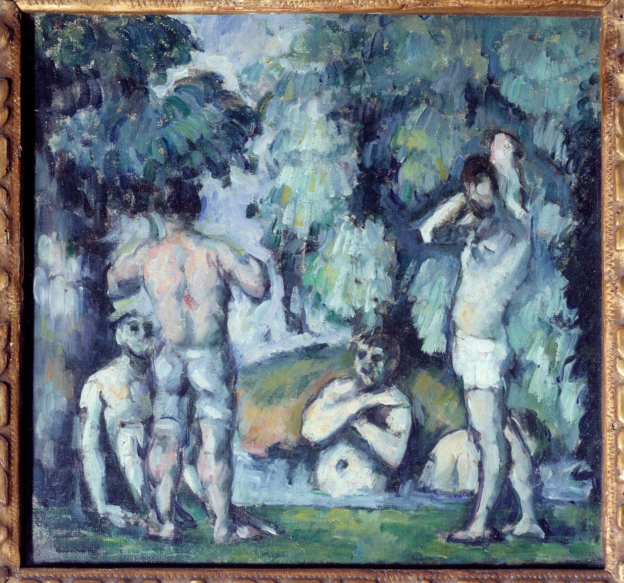 The Five Bathers Painting de Paul Cezanne (1839-1906) 1875 Sun. 0,24x0,25 m Paris, Musee d