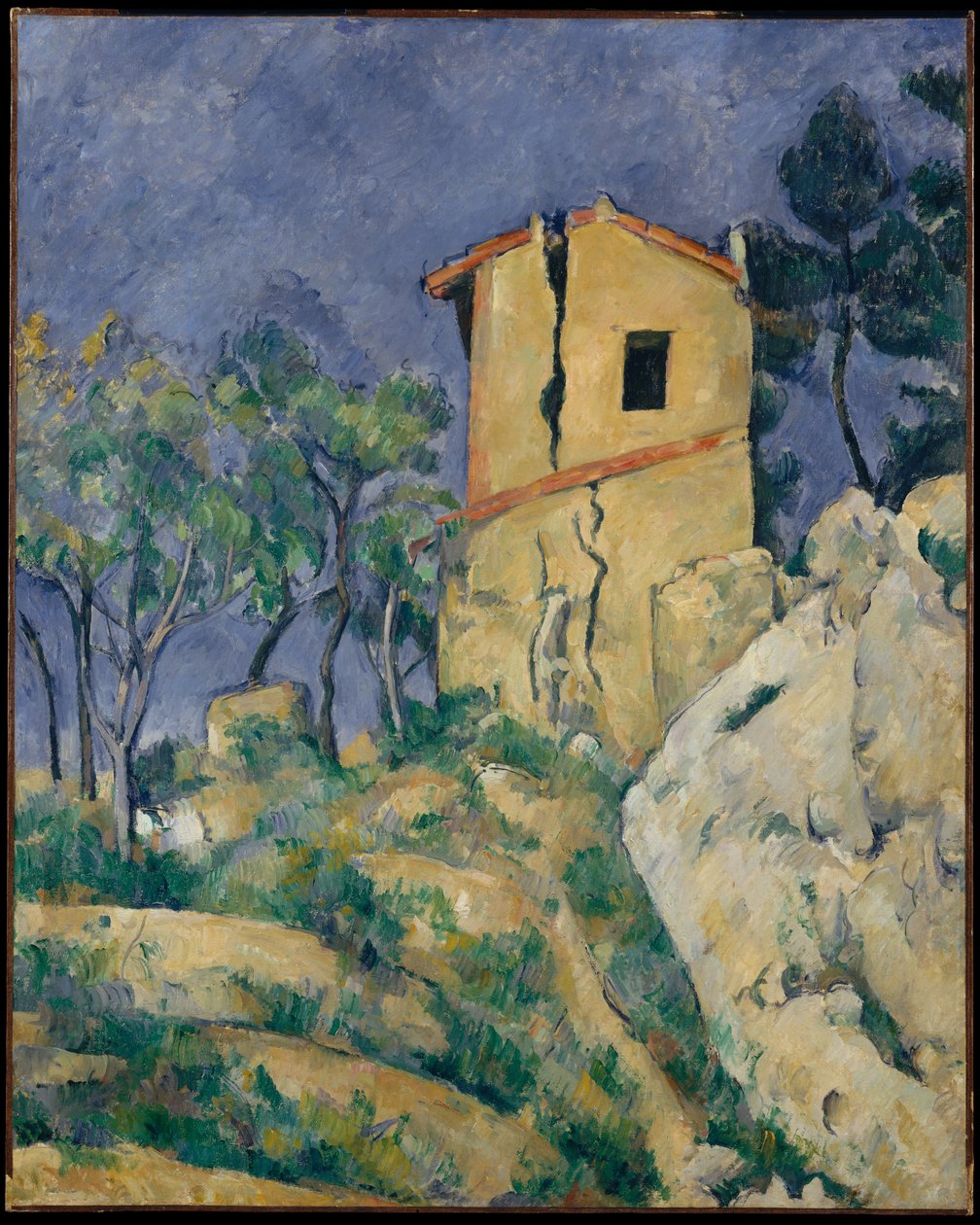 A casa com as paredes rachadas de Paul Cézanne