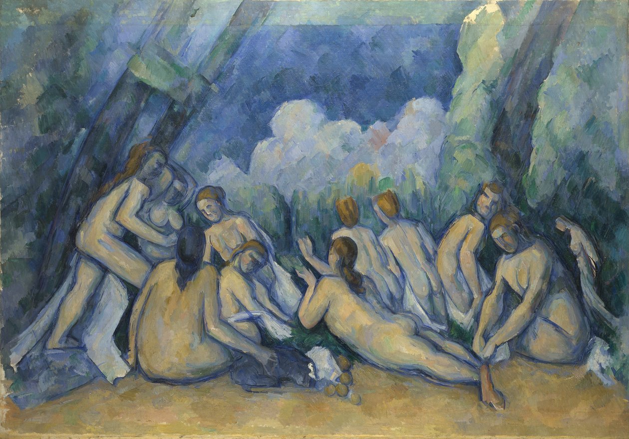 The Large Bathers, c.1900-05 (óleo sobre tela) de Paul Cézanne