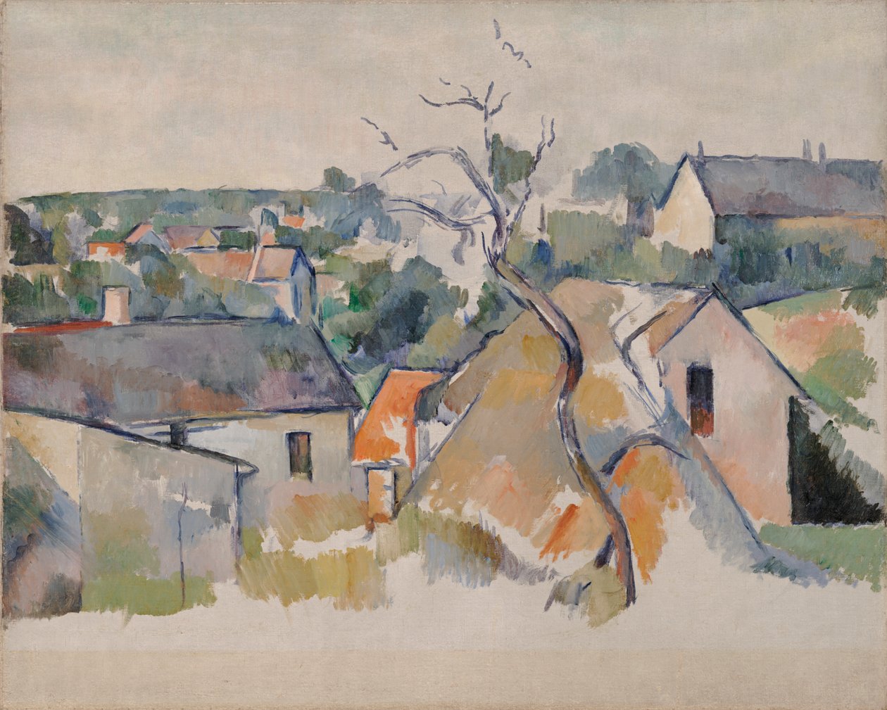 The Rooftops, c.1898 (óleo sobre tela) de Paul Cézanne