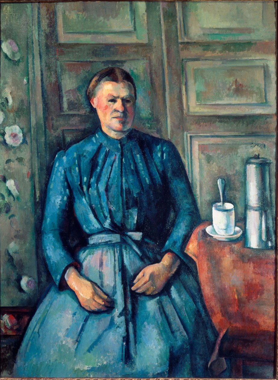A mulher com a cafeteira (óleo sobre tela de Paul Cézanne