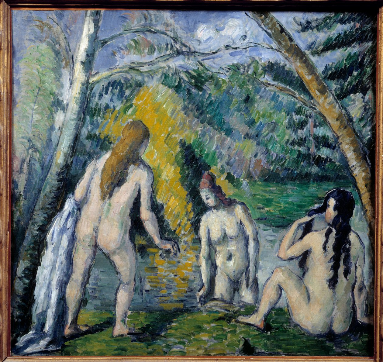 Três Pais por Paul Cezanne (1839-1906). 1879 de Paul Cézanne