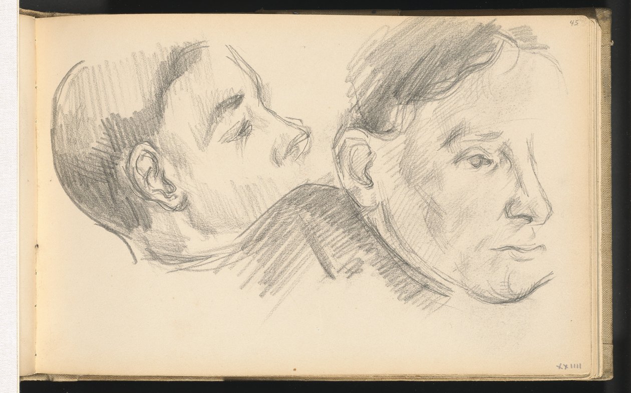 Duas cabeças de Paul Cézanne