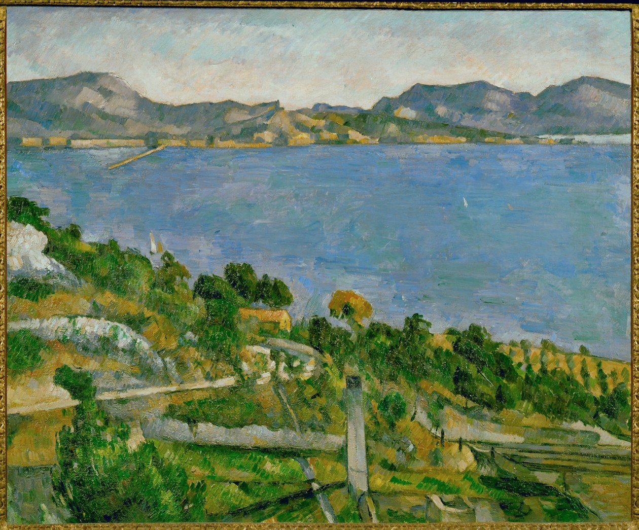 Vista do golfo de Marselha (óleo sobre tela) de Paul Cezanne