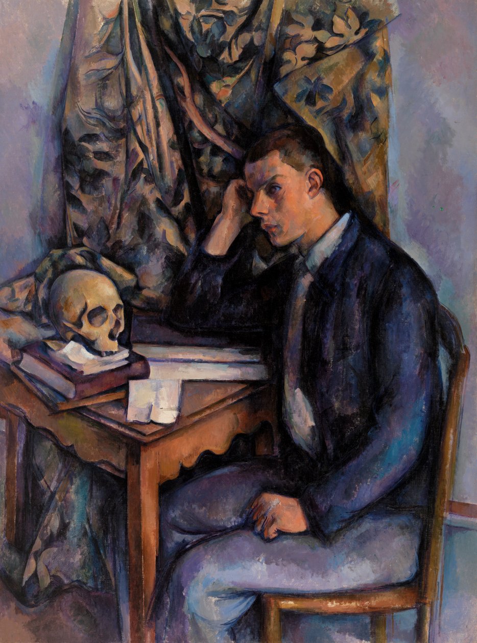 Homem jovem e Caveira de Paul Cézanne