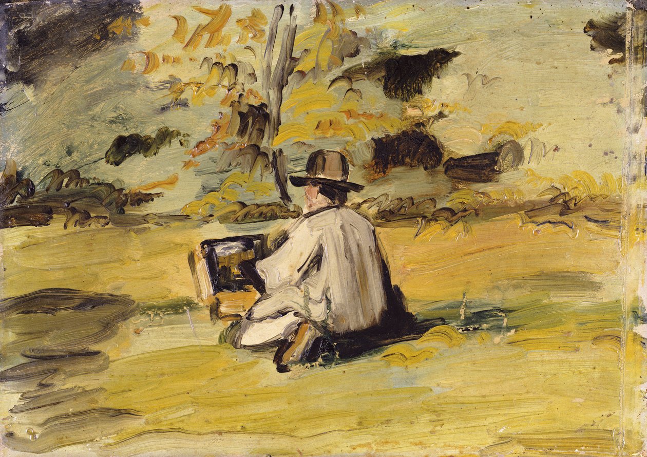 Um pintor no trabalho de Paul Cézanne