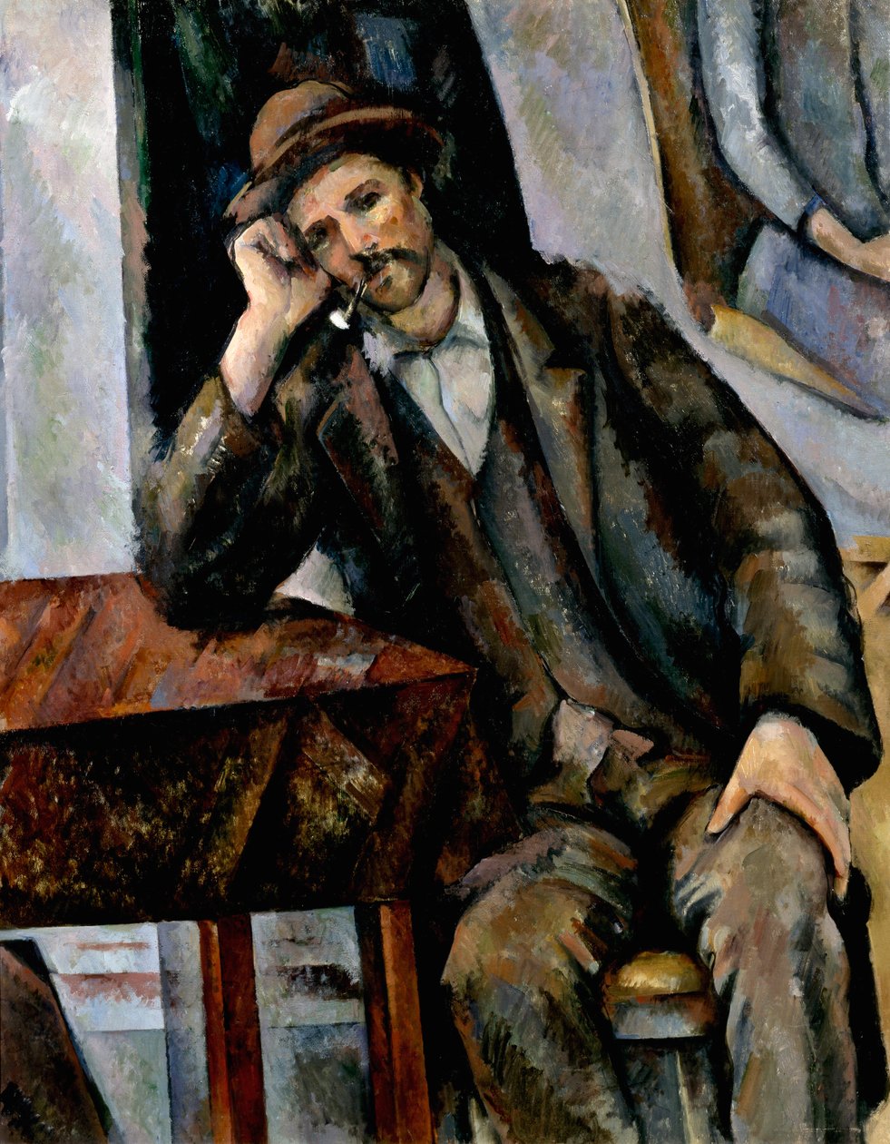 Um fumante, 1890-1892. de Paul Cézanne