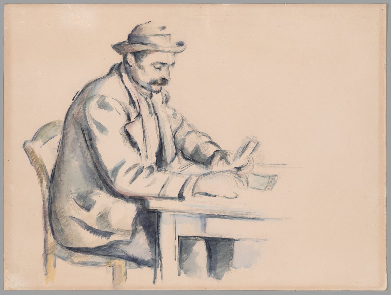 Um estudo para os jogadores de cartas de Paul Cézanne