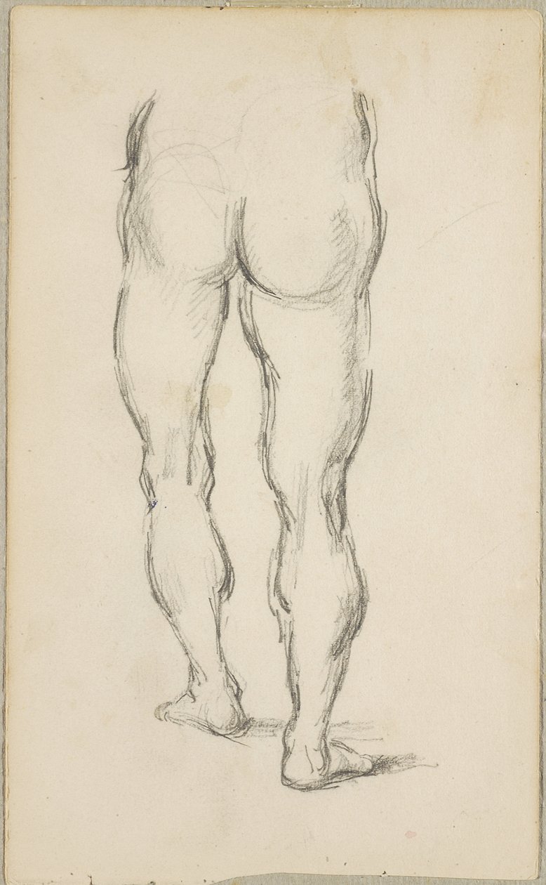 Depois de Luca Signorelli: estudo das pernas, c.1883-86 de Paul Cézanne