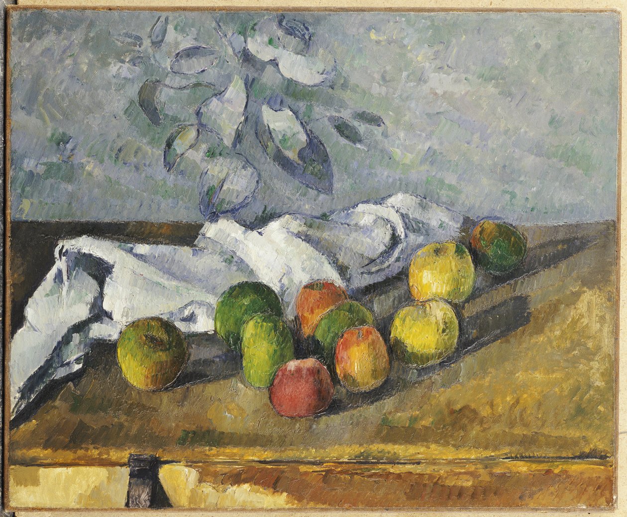 Maçãs e um guardanapo de Paul Cézanne