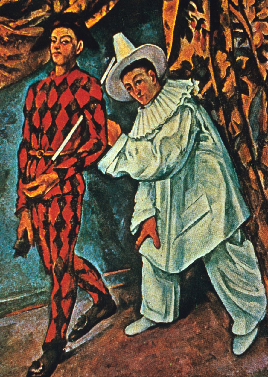 Arlequin e Pierrot, 1888 de Paul Cézanne