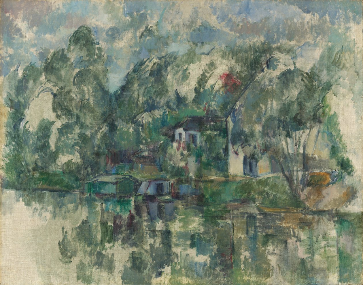 Na beira da água de Paul Cézanne
