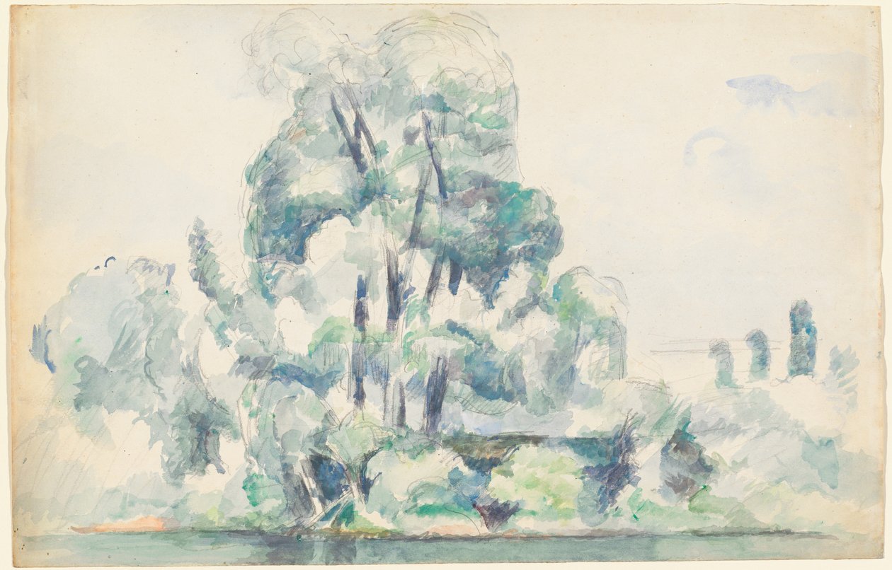 Margens do Sena em Médan de Paul Cézanne