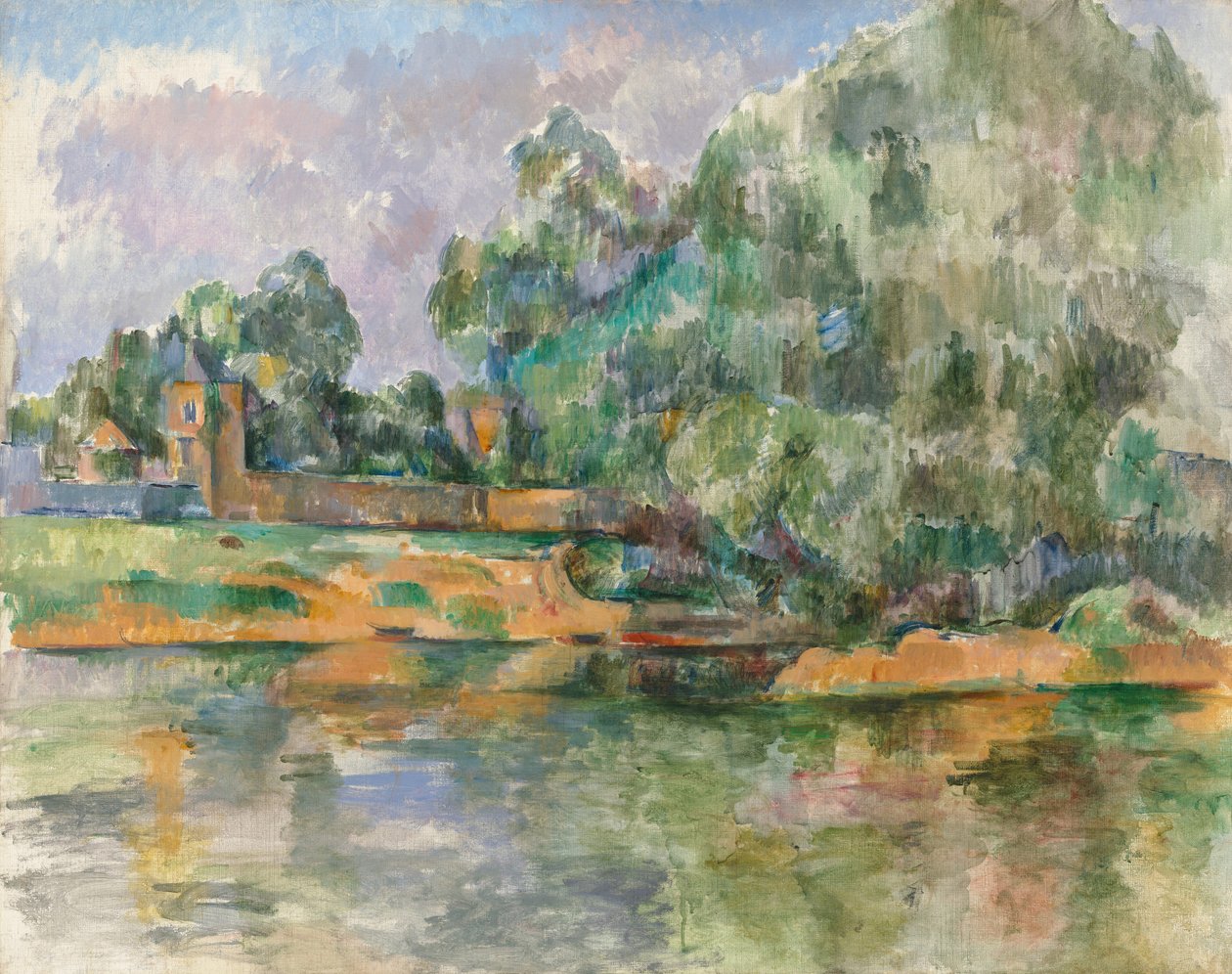 Margens do Sena em Médan, c. 18851890. de Paul Cézanne