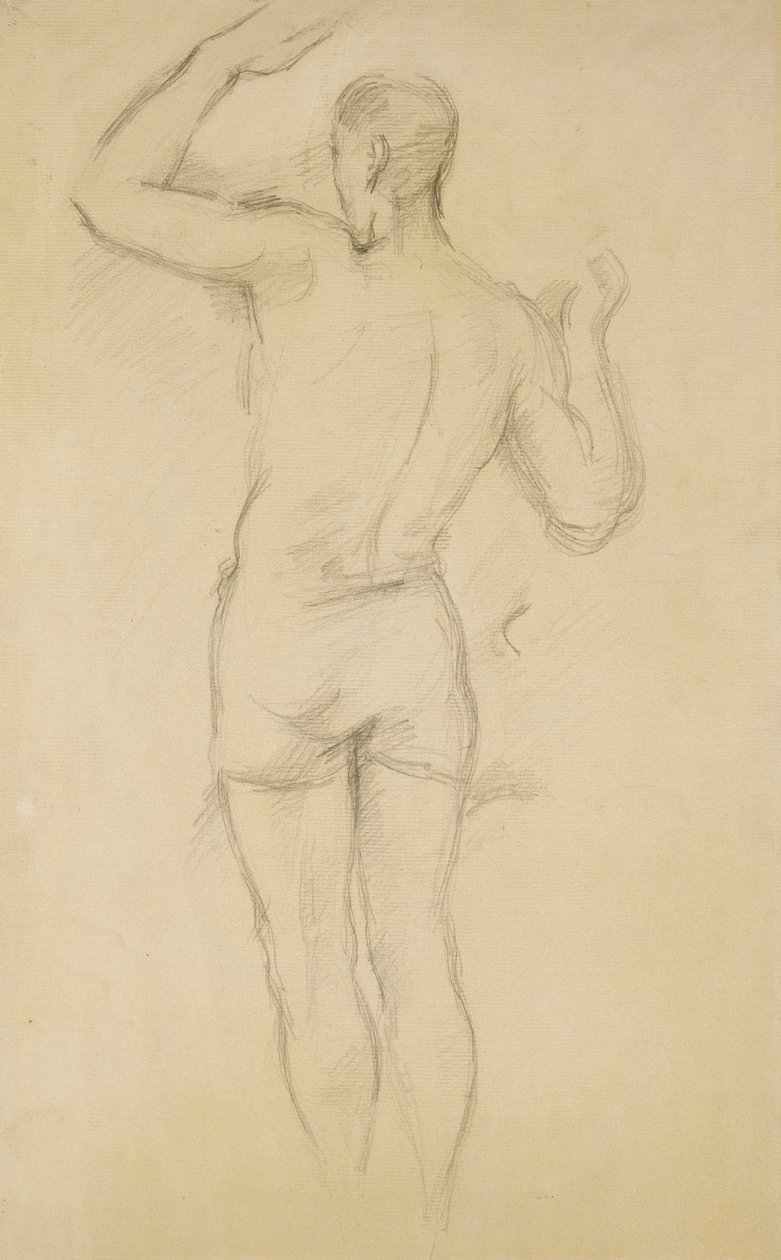 Banhista em pé; Banhista de pé, c. 1885-88 de Paul Cézanne