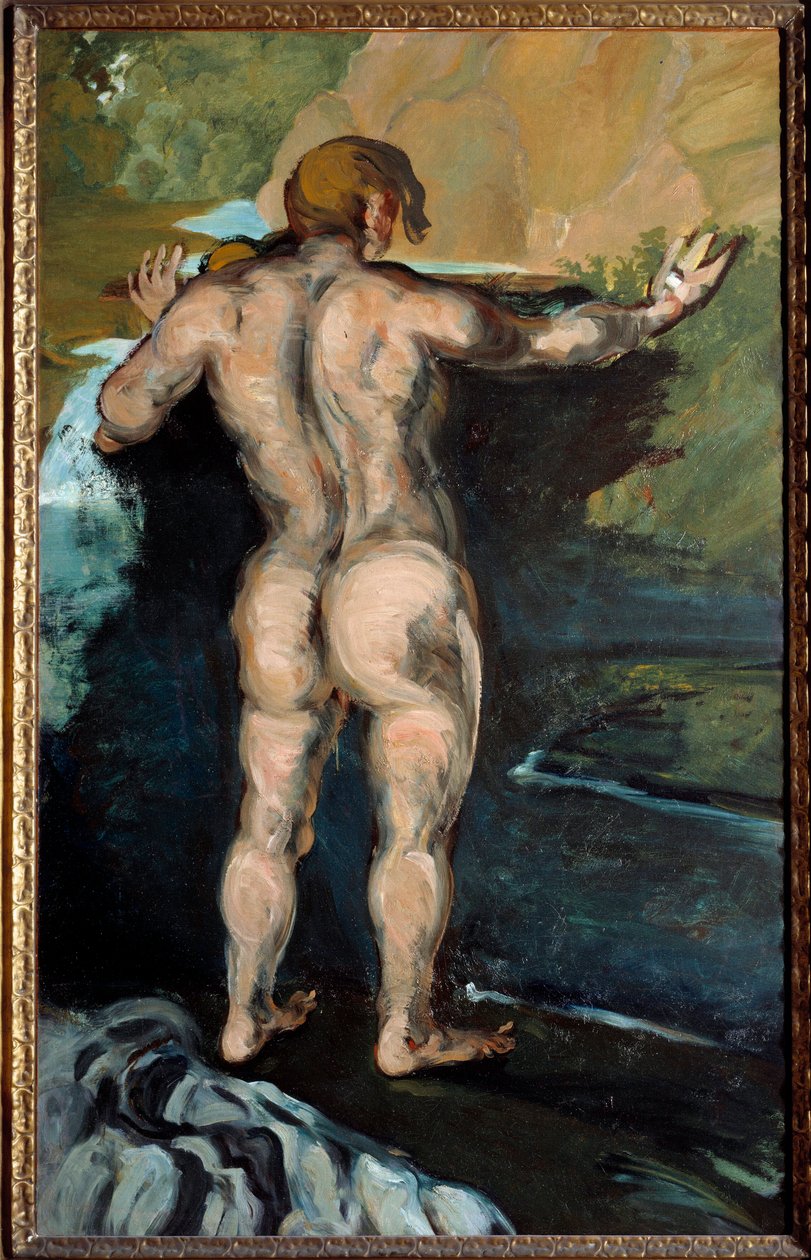 Banhista e Pintura rupestre de Paul Cezanne (1839-1906) 1868 Norfolk, Museu Chrysler de Paul Cézanne