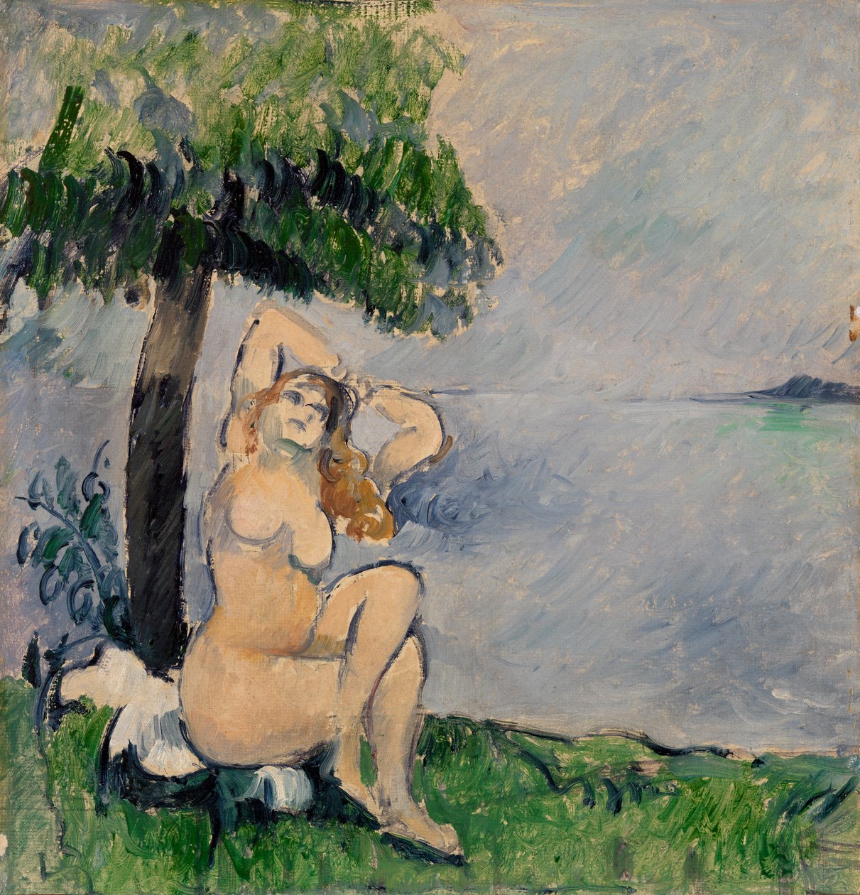 Banhista à beira-mar de Paul Cézanne