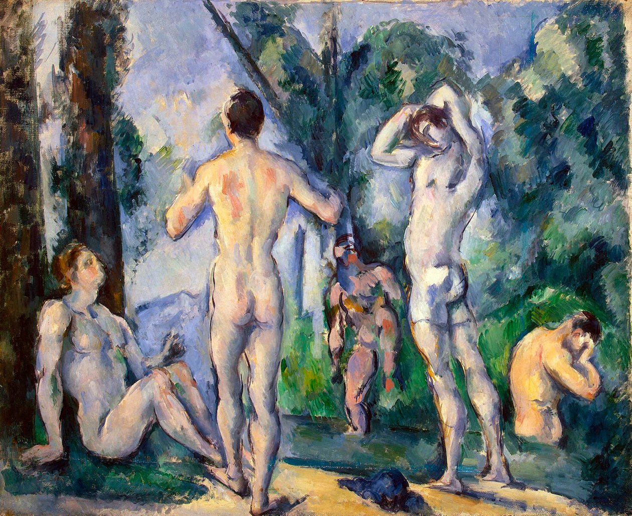 Banhistas, c1890. de Paul Cézanne
