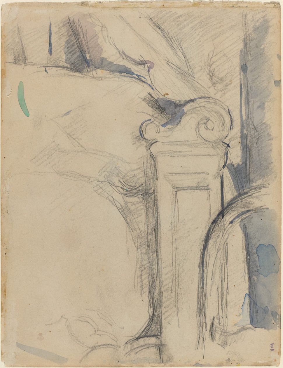 Poste da cama [verso], c. 1895. de Paul Cézanne