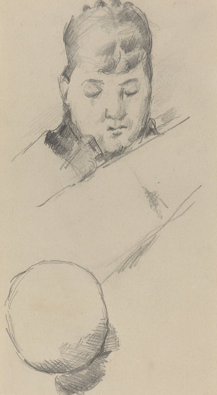 Busto de Madame Cézanne [verso] de Paul Cézanne