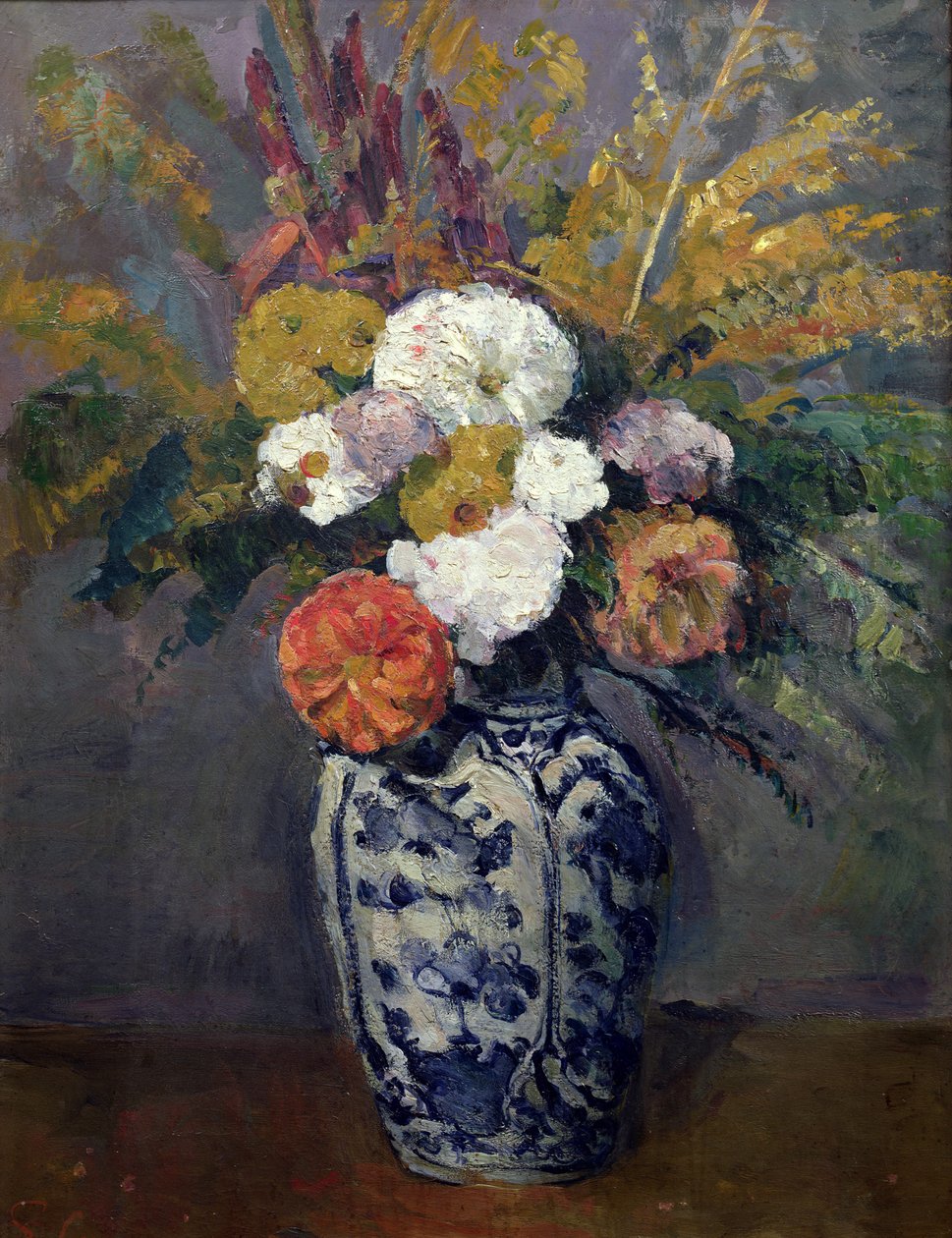 Dálias, c.1873 de Paul Cézanne