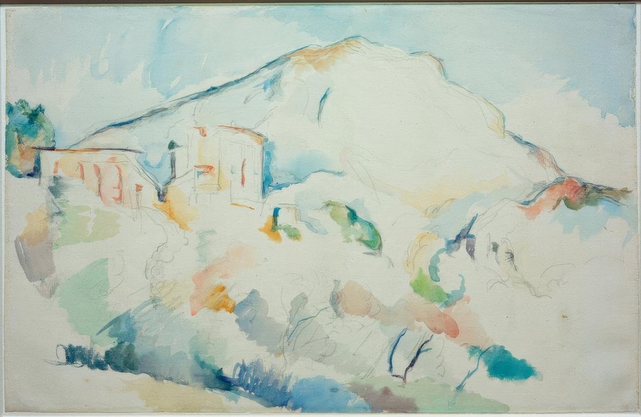 Das Black Castle e das Gebirge Sainte-Victoire de Paul Cézanne