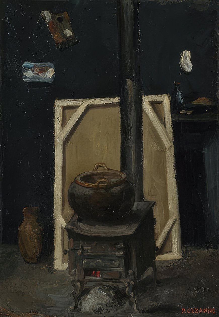 O forno no estúdio. Por volta de 1865 de Paul Cézanne