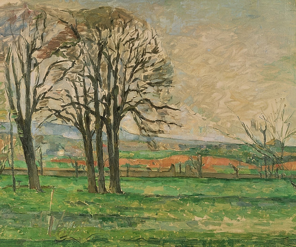 As árvores nuas de Jas de Bouffan. 1885-86 de Paul Cézanne